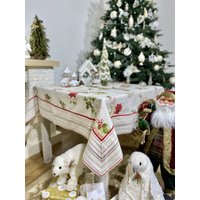 Heilige Familie Tischdecke, Gobelin Weihnachtstischdecke, Tischdecke Mit Krippe, Weihnachtsgeschenk von DecoBelin