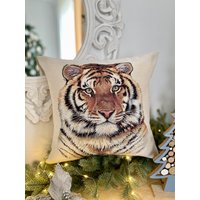 Tiger Jahr, Weihnachten Bettdekor, Kissenbezug, Neujahr Tischkissen, Wandteppich, Weihnachtsbaum Kissen, Bild von DecoBelin