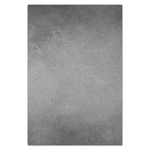 DecoCat Herdabdeckplatte Ceranfeld 35x52 cm Einteilig Beton-Wand-Optik Grau Schneideplatte Glas Kochfeldabdeckung Herdabdeckung Induktionsschutz von DecoCat