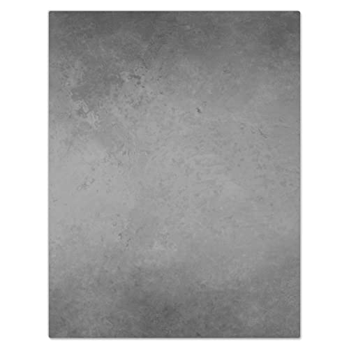 DecoCat Herdabdeckplatte Ceranfeld 40x52 cm Einteilig Beton-Wand-Optik Grau Schneideplatte Glas Kochfeldabdeckung Herdabdeckung Induktionsschutz von DecoCat