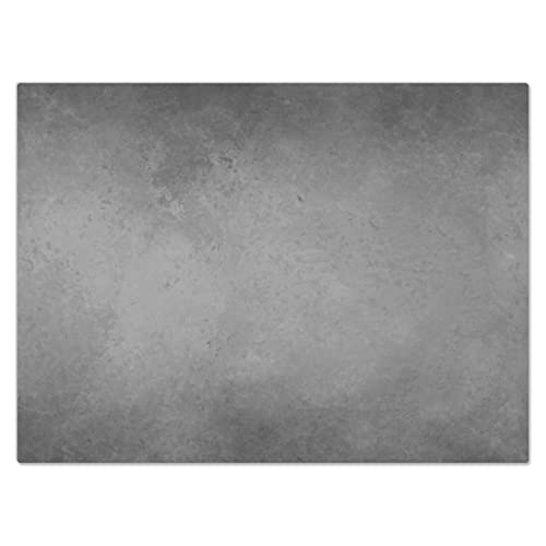 DecoCat Herdabdeckplatte Ceranfeld 70x52 cm Einteilig Beton-Wand-Optik Grau Schneideplatte Glas Kochfeldabdeckung Herdabdeckung Induktionsschutz von DecoCat