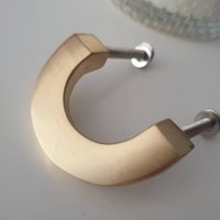 Australien Star Verkäufer Schöne Messing Halbmond Knauf Gold Möbelgriff Pull Küchengriff von DecoHausSunCo