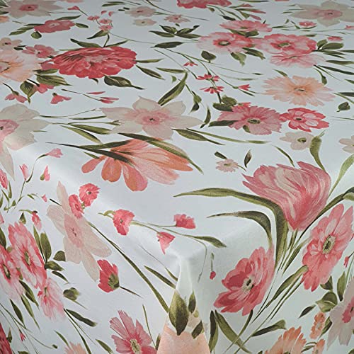 100% Baumwolle Meterware Textile Tischdecke Stofftischdecke Größe wählbar Mediterran Calais Beige 120 x 290 cm Eckig Lotus Effekt von DecoHomeTextil Heimtextilmanufaktur