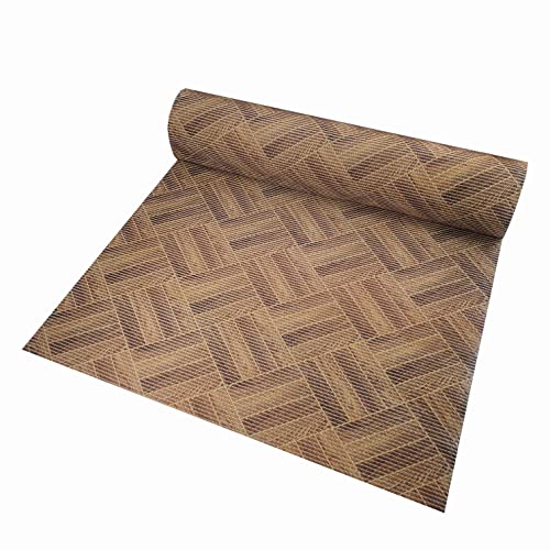 Aqua Mat Bodenbelag Badvorleger Duschmatte Breite 130 cm Länge und Farbe wählbar Holz 130 x 100 cm abwaschbar Bodenmatte Badematte von DecoHomeTextil Heimtextilmanufaktur