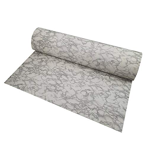 Aqua Mat Bodenbelag Badvorleger Duschmatte Breite 130 cm Länge und Farbe wählbar Marmor Beige 130 x 90 cm abwaschbar Bodenmatte Badematte von DecoHomeTextil Heimtextilmanufaktur