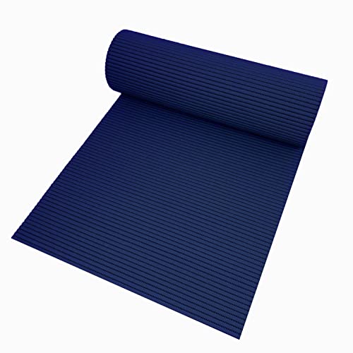 Badematte Bodenbelag Duschvorleger - Uni Dunkelblau Eckig 65 x 90 cm - Weichschaum Bodenmatte Badteppich Antirutsch Vorleger Matte von DecoHomeTextil Heimtextilmanufaktur