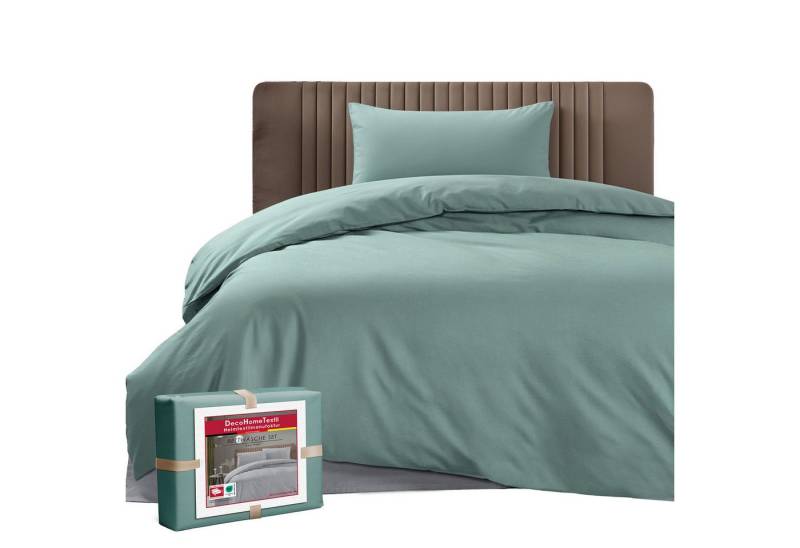 DecoHomeTextil Heimtextilmanufaktur Bettwäsche Set Bettgarnitur mit Reißverschluss Polycotton Uni von DecoHomeTextil Heimtextilmanufaktur