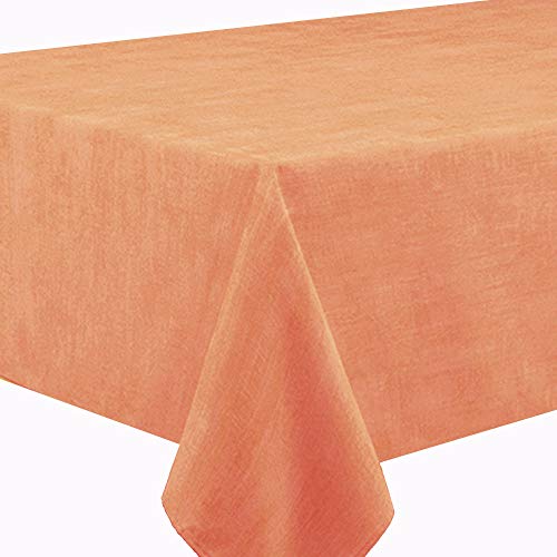 DecoHomeTextil Heimtextilmanufaktur Gartentischdecke Tischdecke Sabrina Eckig Orange 130 x 260 cm mit Lotus Effekt Größe & Farbe wählbar von DecoHomeTextil Heimtextilmanufaktur