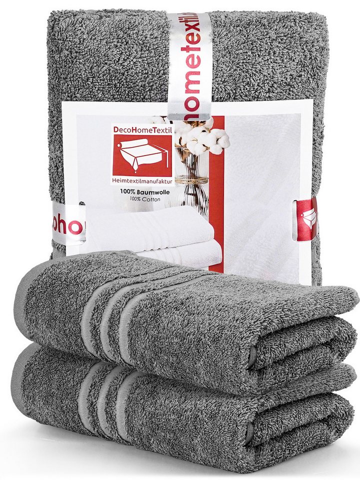 DecoHomeTextil Heimtextilmanufaktur Handtuch Handtuch Set 100% Baumwolle hochwertig kuschelweich saugstark von DecoHomeTextil Heimtextilmanufaktur
