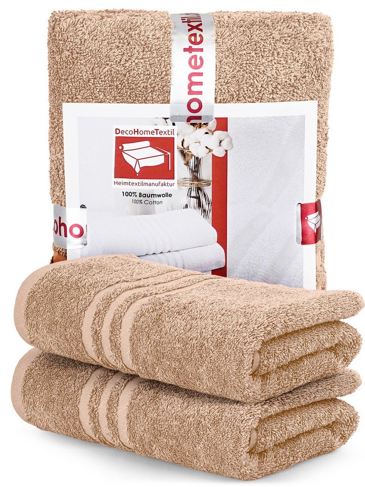 DecoHomeTextil Heimtextilmanufaktur Handtuch Handtuch Set 100% Baumwolle hochwertig kuschelweich saugstark von DecoHomeTextil Heimtextilmanufaktur