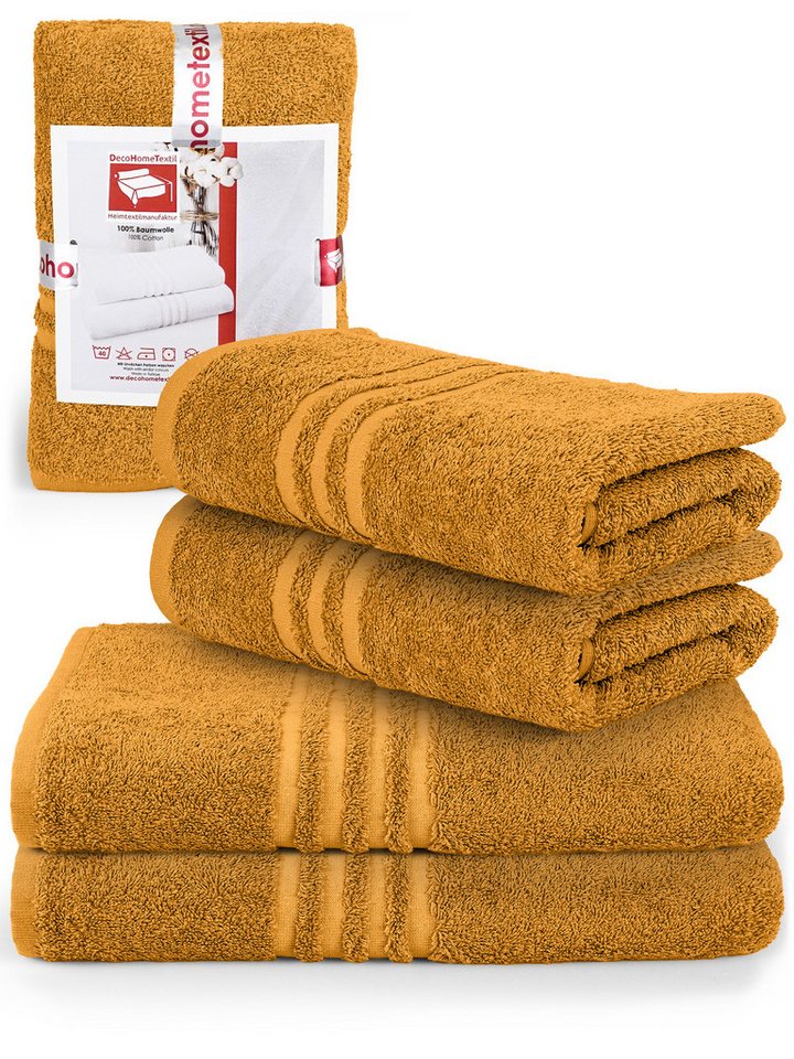 DecoHomeTextil Heimtextilmanufaktur Handtuch Handtuch Set 100% Baumwolle hochwertig kuschelweich saugstark von DecoHomeTextil Heimtextilmanufaktur
