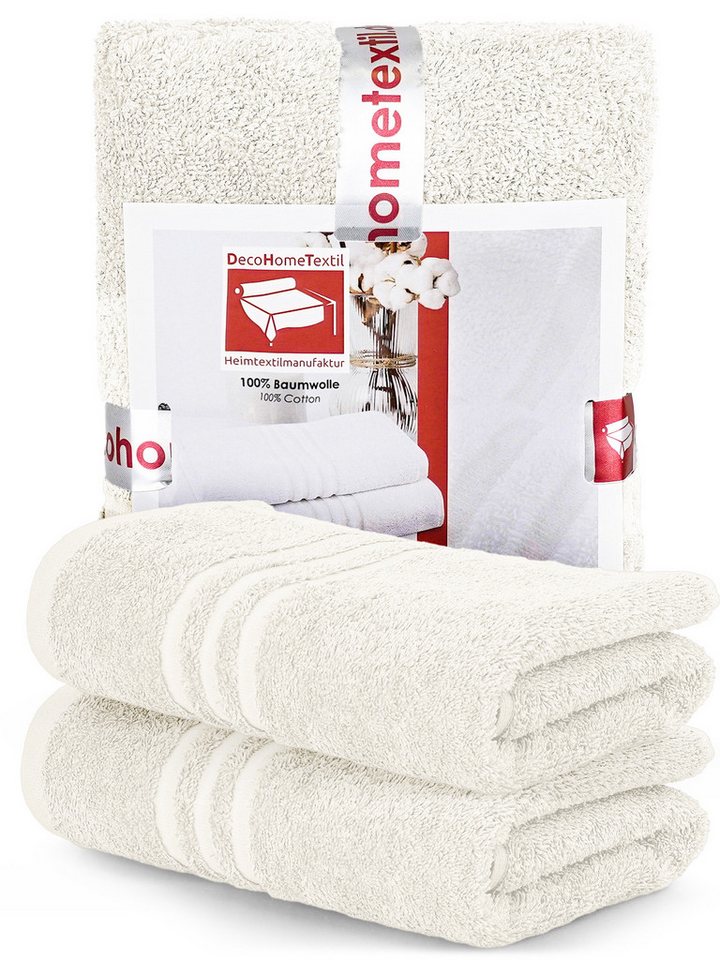 DecoHomeTextil Heimtextilmanufaktur Handtuch Handtuch Set 100% Baumwolle hochwertig kuschelweich saugstark von DecoHomeTextil Heimtextilmanufaktur