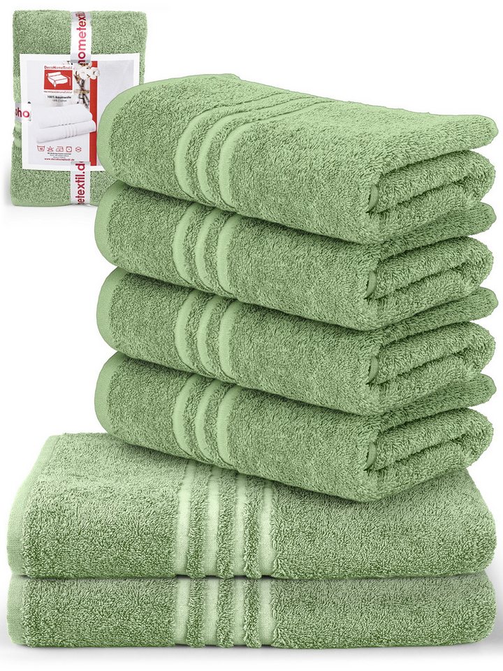 DecoHomeTextil Heimtextilmanufaktur Handtuch Handtuch Set 100% Baumwolle hochwertig kuschelweich saugstark von DecoHomeTextil Heimtextilmanufaktur