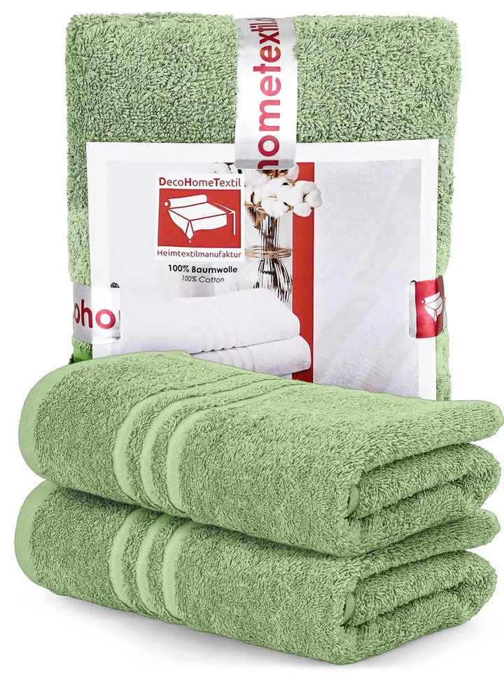 DecoHomeTextil Heimtextilmanufaktur Handtuch Handtuch Set 100% Baumwolle hochwertig kuschelweich saugstark von DecoHomeTextil Heimtextilmanufaktur