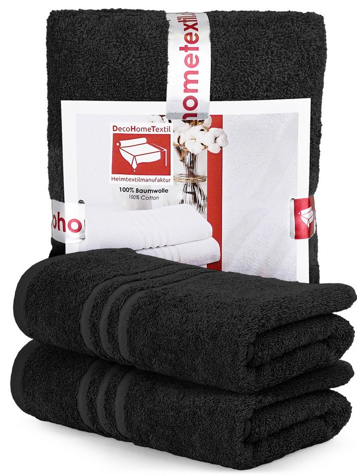 DecoHomeTextil Heimtextilmanufaktur Handtuch Handtuch Set 100% Baumwolle hochwertig kuschelweich saugstark von DecoHomeTextil Heimtextilmanufaktur