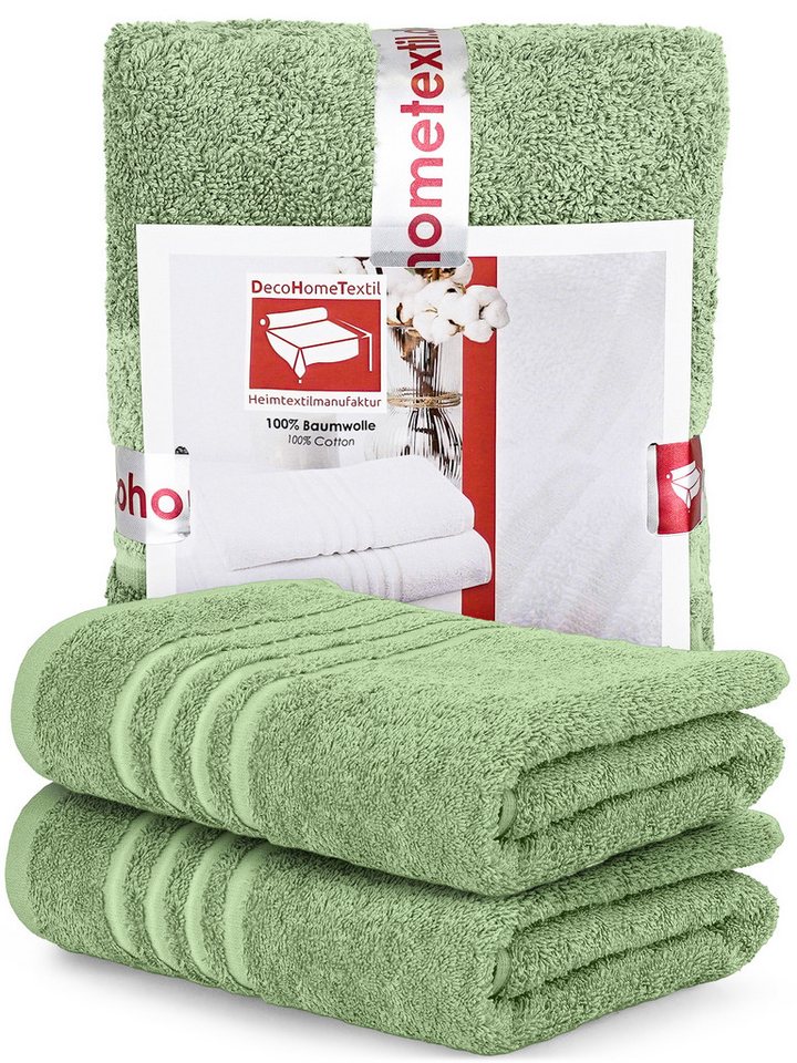 DecoHomeTextil Heimtextilmanufaktur Handtuch Handtuch Set 100% Baumwolle hochwertig kuschelweich saugstark von DecoHomeTextil Heimtextilmanufaktur