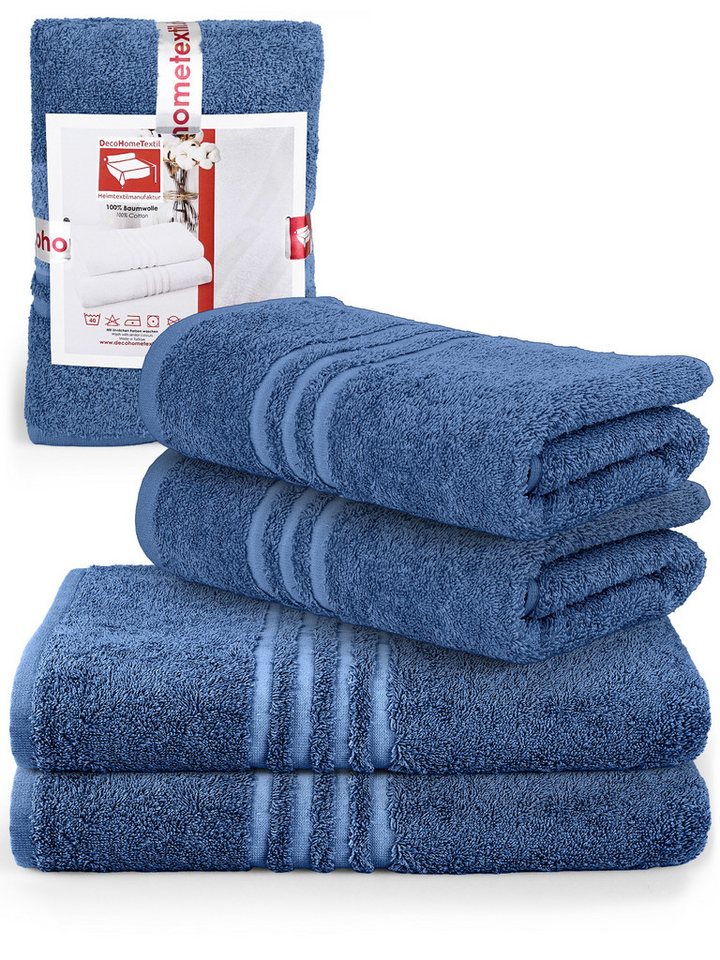 DecoHomeTextil Heimtextilmanufaktur Handtuch Handtuch Set 100% Baumwolle hochwertig kuschelweich saugstark von DecoHomeTextil Heimtextilmanufaktur
