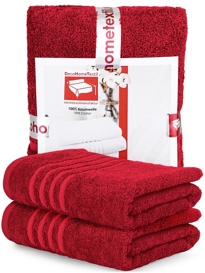 DecoHomeTextil Heimtextilmanufaktur Handtuch Handtuch Set 100% Baumwolle hochwertig kuschelweich saugstark von DecoHomeTextil Heimtextilmanufaktur