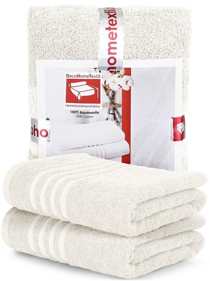 DecoHomeTextil Heimtextilmanufaktur Handtuch Handtuch Set 100% Baumwolle hochwertig kuschelweich saugstark von DecoHomeTextil Heimtextilmanufaktur