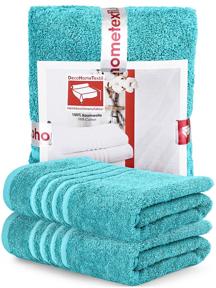 DecoHomeTextil Heimtextilmanufaktur Handtuch Handtuch Set 100% Baumwolle hochwertig kuschelweich saugstark von DecoHomeTextil Heimtextilmanufaktur