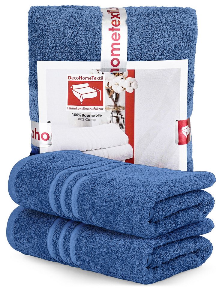 DecoHomeTextil Heimtextilmanufaktur Handtuch Handtuch Set 100% Baumwolle hochwertig kuschelweich saugstark von DecoHomeTextil Heimtextilmanufaktur