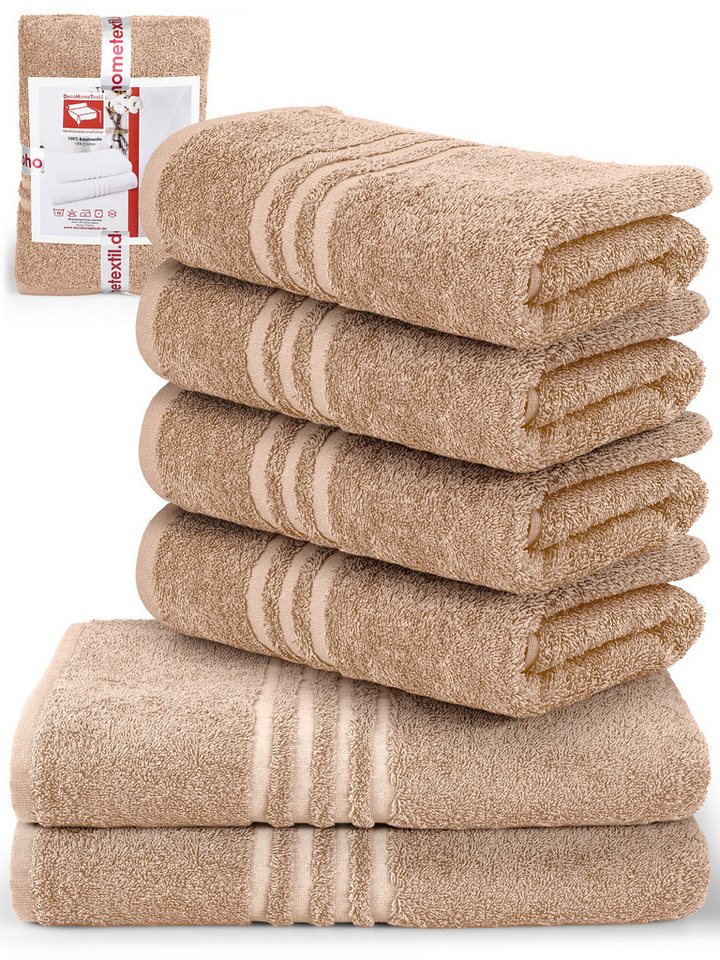 DecoHomeTextil Heimtextilmanufaktur Handtuch Handtuch Set 100% Baumwolle hochwertig kuschelweich saugstark von DecoHomeTextil Heimtextilmanufaktur