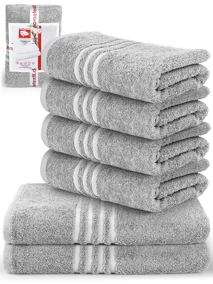 DecoHomeTextil Heimtextilmanufaktur Handtuch Handtuch Set 100% Baumwolle hochwertig kuschelweich saugstark von DecoHomeTextil Heimtextilmanufaktur