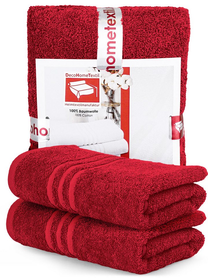 DecoHomeTextil Heimtextilmanufaktur Handtuch Handtuch Set 100% Baumwolle hochwertig kuschelweich saugstark von DecoHomeTextil Heimtextilmanufaktur