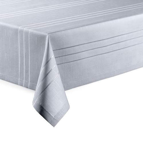 DecoHomeTextil Heimtextilmanufaktur Hochwertige Tischläufer mit Saumrand Eleganza Hellgrau Eckig 40 x 140 cm pflegeleicht von DecoHomeTextil Heimtextilmanufaktur