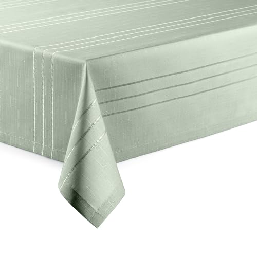 DecoHomeTextil Heimtextilmanufaktur Hochwertige Tischläufer mit Saumrand Eleganza Salbeigrün Eckig 40 x 140 cm pflegeleicht von DecoHomeTextil Heimtextilmanufaktur