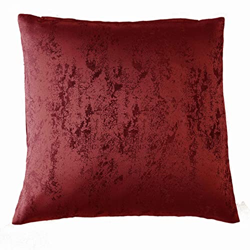 DecoHomeTextil Heimtextilmanufaktur Jacquard Tischdecke Granit 2er-Set Kissenhüllen Eckig Rot 40 x 40 cm Meliert mit Lotus Effekt Größe & Farbe wählbar von DecoHomeTextil Heimtextilmanufaktur