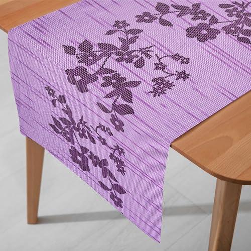 Miami Tischläufer Tablerunner Breite 40 cm Länge und Farbe wählbar Sunrise Lila 40 x 270 cm von DecoHomeTextil Heimtextilmanufaktur