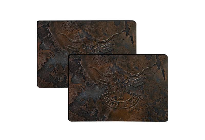 DecoHomeTextil Heimtextilmanufaktur Platzset BBQ Tischset mit Fleckschutzausrüstung 2er-Set 30 x 43 cm Anti-Rutsch, Antir-Rutsch, Fleckschutzausrüstung, wasserabweisend von DecoHomeTextil Heimtextilmanufaktur
