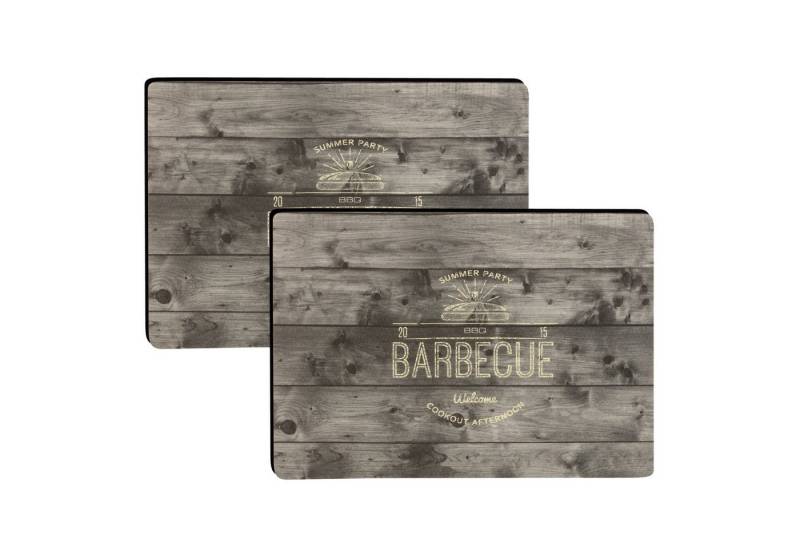 DecoHomeTextil Heimtextilmanufaktur Platzset BBQ Tischset mit Fleckschutzausrüstung 2er-Set 30 x 43 cm Anti-Rutsch, Antir-Rutsch, Fleckschutzausrüstung, wasserabweisend von DecoHomeTextil Heimtextilmanufaktur