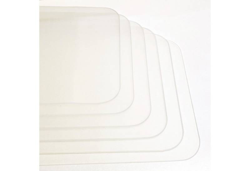 DecoHomeTextil Heimtextilmanufaktur Platzset Transparenter Tischset Platzset 6er Set Eckig 28 x 45 cm mattiert von DecoHomeTextil Heimtextilmanufaktur