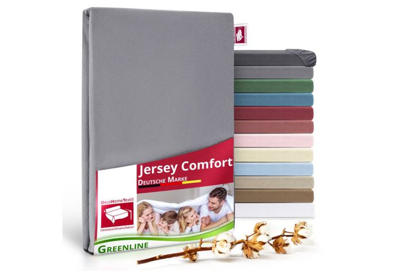 DecoHomeTextil Heimtextilmanufaktur Spannbettlaken Greenline Spannbettlaken Premium Jersey aus 100% Baumwolle von DecoHomeTextil Heimtextilmanufaktur