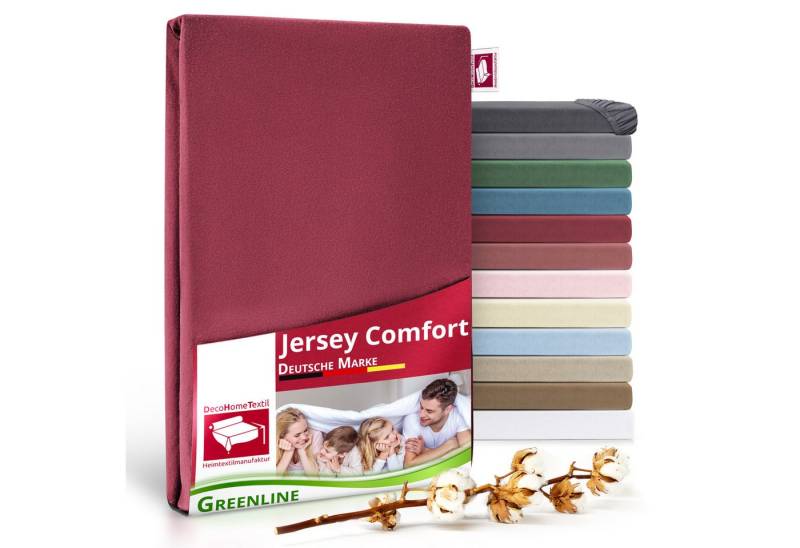 DecoHomeTextil Heimtextilmanufaktur Spannbettlaken Greenline Spannbettlaken Premium Jersey aus 100% Baumwolle von DecoHomeTextil Heimtextilmanufaktur