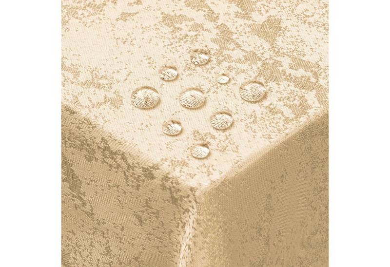 DecoHomeTextil Heimtextilmanufaktur Tischdecke Jacquard GRANIT Meliert mit Lotus Effekt von DecoHomeTextil Heimtextilmanufaktur