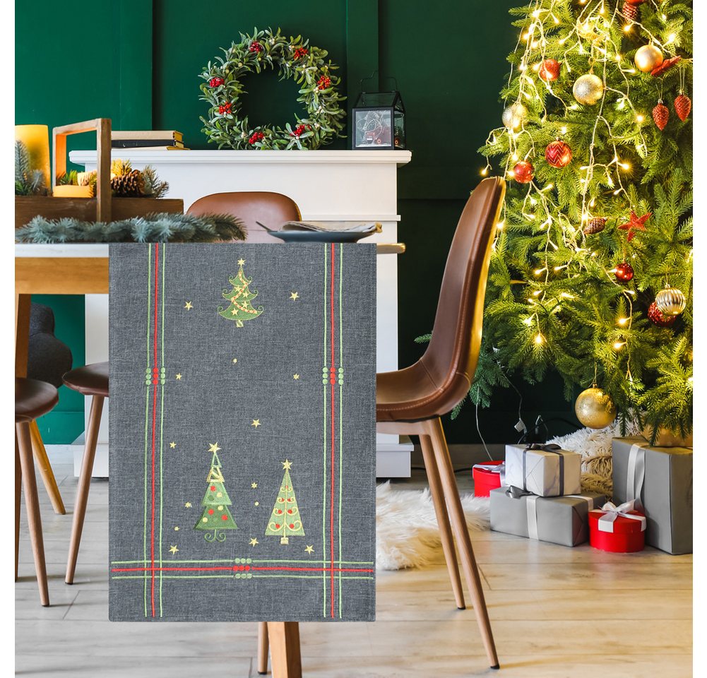 DecoHomeTextil Heimtextilmanufaktur Tischdecke Leinen Optik Christmas wasserabweisend, Weihnachten, Tanne, X-Mas, wasserabweisend DecoHomeTextil Heimtextilmanufaktur Tischdecke Leinen Optik Christmas wasserabweisend, Weihnachten, Tanne, X-Mas, wasserabweisend von DecoHomeTextil Heimtextilmanufaktur
