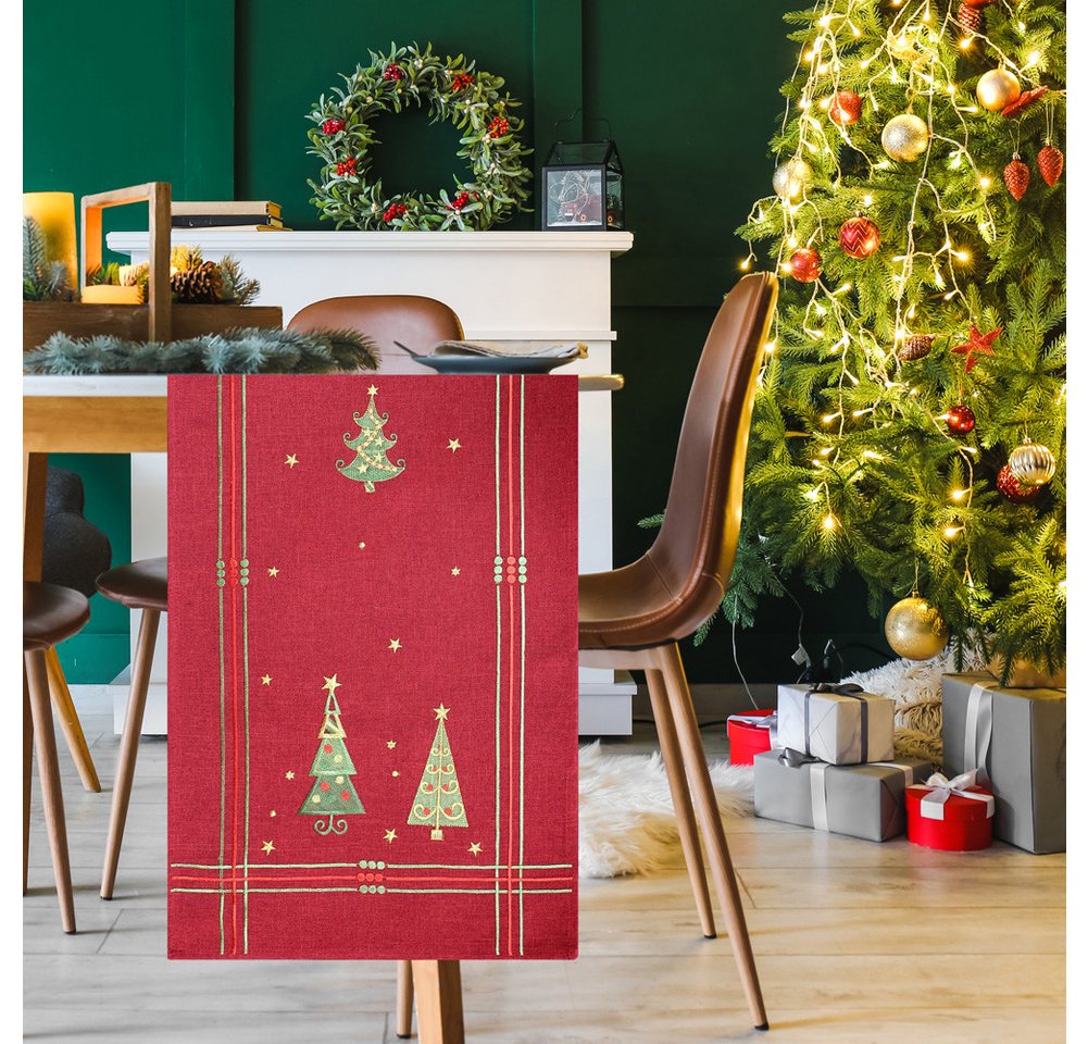 DecoHomeTextil Heimtextilmanufaktur Tischdecke Leinen Optik Christmas wasserabweisend, Weihnachten, Tanne, X-Mas, wasserabweisend DecoHomeTextil Heimtextilmanufaktur Tischdecke Leinen Optik Christmas wasserabweisend, Weihnachten, Tanne, X-Mas, wasserabweisend von DecoHomeTextil Heimtextilmanufaktur