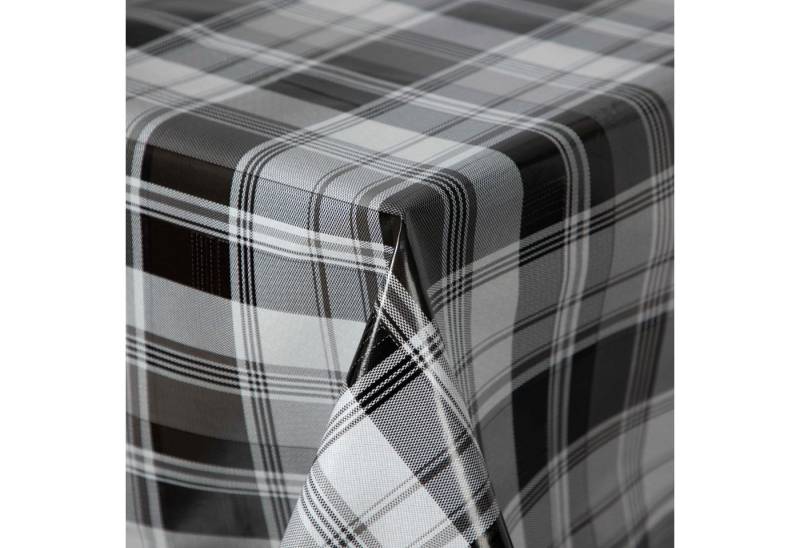 DecoHomeTextil Heimtextilmanufaktur Tischdecke Wachstuch Wachstischdecke, Black White Serie mit Paspelband Abwaschbar von DecoHomeTextil Heimtextilmanufaktur