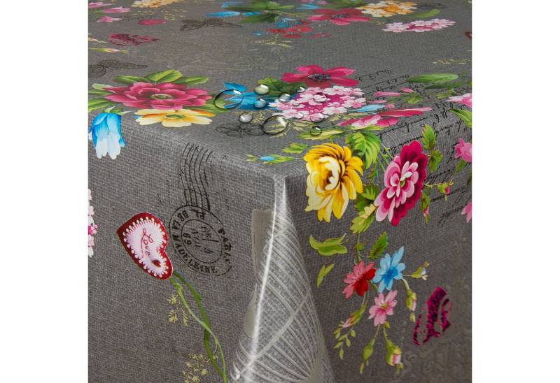 DecoHomeTextil Heimtextilmanufaktur Tischdecke Wachstuch Wachstischdecke Gartentischdecke gefaltet von DecoHomeTextil Heimtextilmanufaktur