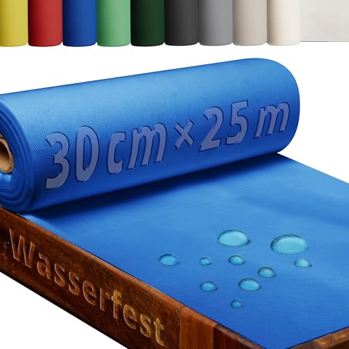 DecoHomeTextil Heimtextilmanufaktur Tischläufer Rolle Tischdeckenrolle Vliesstoff Vlies Blau 0.3 x 25 m 80g/m² abwaschbar wasserabweisend von DecoHomeTextil Heimtextilmanufaktur