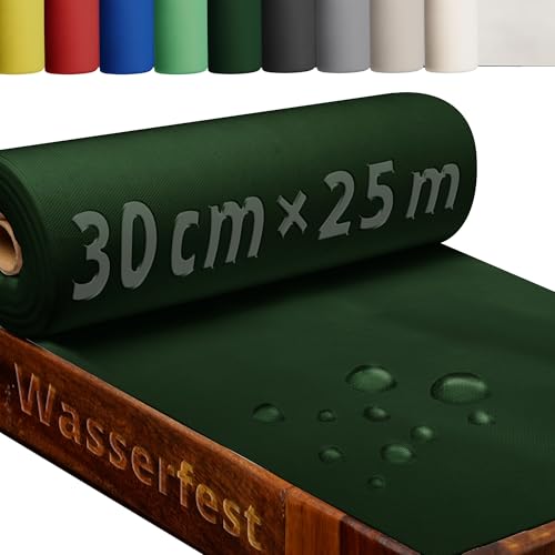 DecoHomeTextil Heimtextilmanufaktur Tischläufer Rolle Tischdeckenrolle Vliesstoff Vlies Dunkelgrün 0.3 x 25 m 80g/m² abwaschbar wasserabweisend von DecoHomeTextil Heimtextilmanufaktur