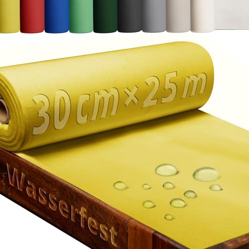 DecoHomeTextil Heimtextilmanufaktur Tischläufer Rolle Tischdeckenrolle Vliesstoff Vlies Gelb 0.3 x 25 m 80g/m² abwaschbar wasserabweisend von DecoHomeTextil Heimtextilmanufaktur