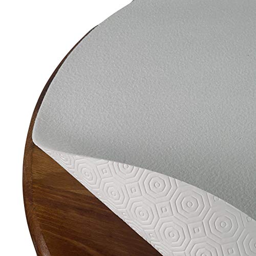 DecoHomeTextil Heimtextilmanufaktur Tischpolster Tischschoner Schutzbelag Größe und Farbe wählbar Oval 60 x 120 cm Weiss Tischschutz Molton Auflage Schoner Unterlage von DecoHomeTextil Heimtextilmanufaktur