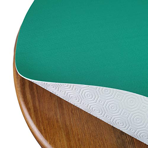 DecoHomeTextil Heimtextilmanufaktur Tischpolster Tischschoner Schutzbelag Größe und Farbe wählbar Rund 135 cm Poker Grün Tischschutz Molton Auflage Schoner Unterlage von DecoHomeTextil Heimtextilmanufaktur