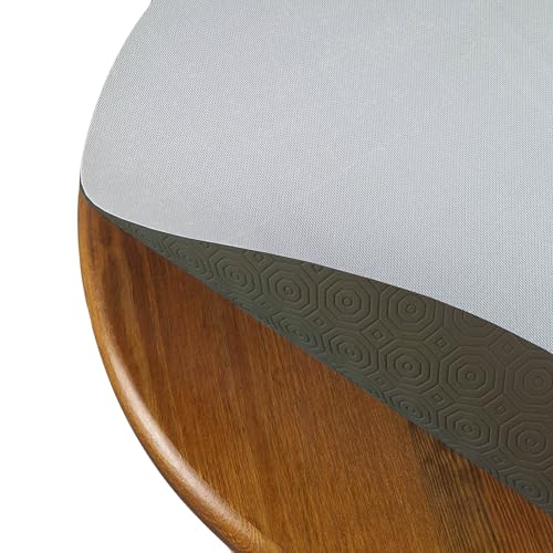 DecoHomeTextil Heimtextilmanufaktur Tischpolster Tischschoner Schutzbelag Größe und Farbe wählbar Rund 80 cm Grau Tischschutz Molton Auflage Schoner Unterlage von DecoHomeTextil Heimtextilmanufaktur
