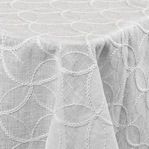 Decorativo In Lino Organza Leinen Tischdecke mit dezenter Stickerei Weiß Rund 160 cm pflegeleicht Decorativo In Lino Organza Leinen Tischdecke mit dezenter Stickerei Weiß Rund 160 cm pflegeleicht von DecoHomeTextil Heimtextilmanufaktur