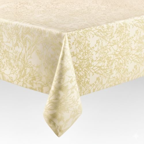 Hochwertige Tischdecke mit Saumrand Harmony Lurex Gold Eckig 110 x 180 cm pflegeleicht Hochwertige Tischdecke mit Saumrand Harmony Lurex Gold Eckig 110 x 180 cm pflegeleicht von DecoHomeTextil Heimtextilmanufaktur